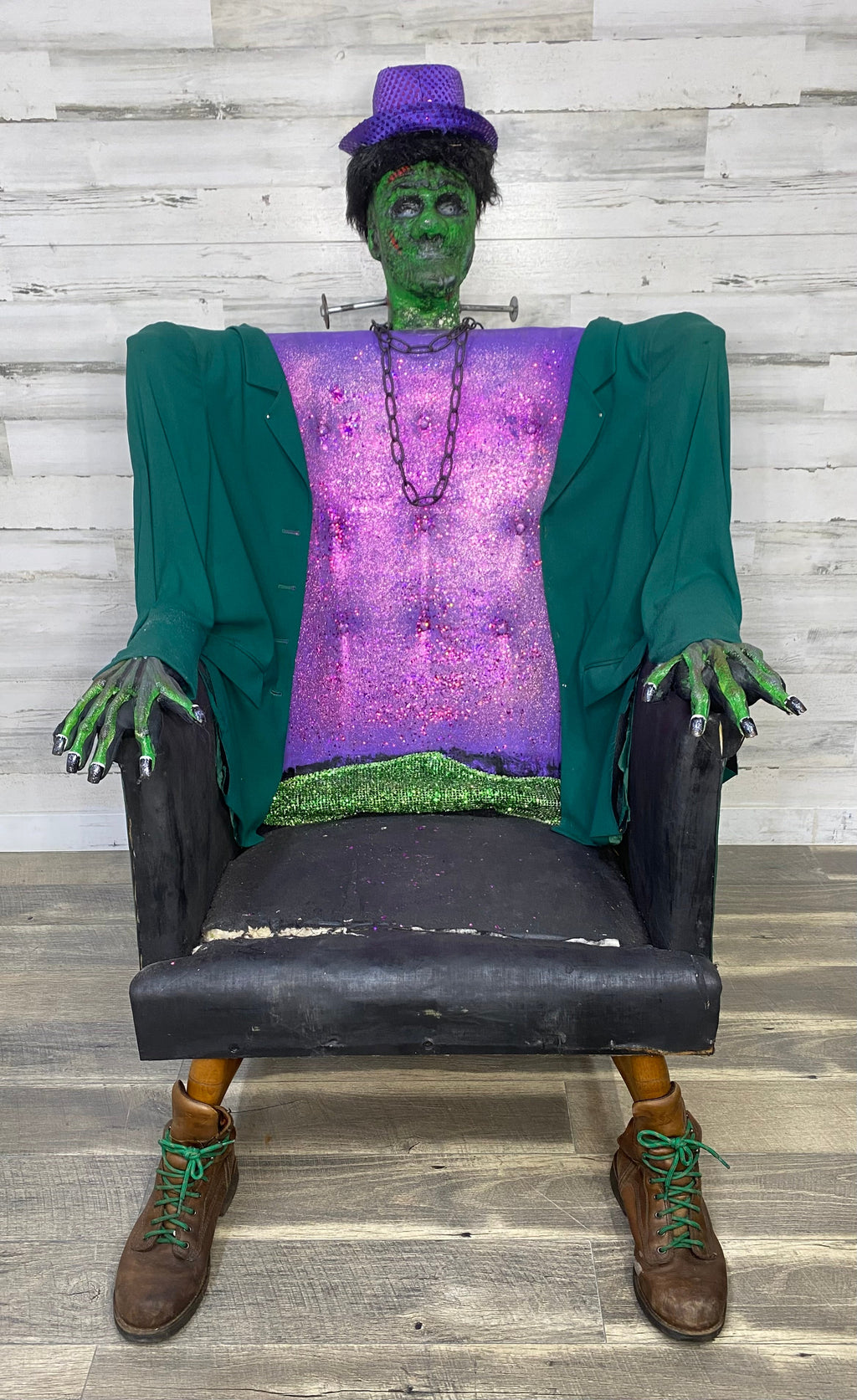 Custom Frankenstein Gothic Zombie Chair